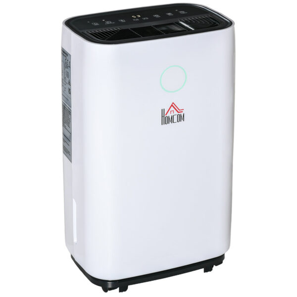 EASYCOMFORT 20L Dehumidifier 3 Modes and 2 Speeds 24h Timer Silent Design 33.5x23x57cm White
