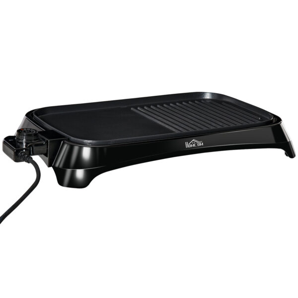 EASYCOMFORT 1600W elektrische grill met antiaanbaklaag, 2 platen, temperatuur 90-200° en vetopvanglade