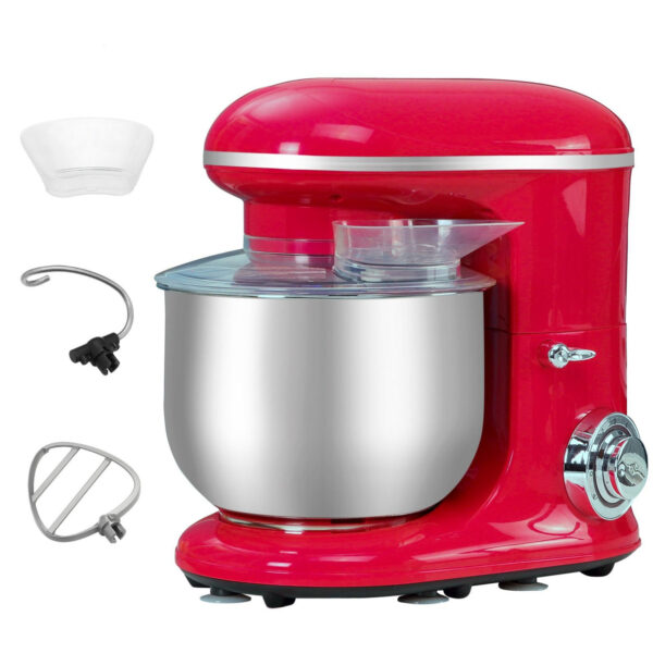 EASYCOMFORT 1200W 6-speed planetary mixer, 5.5l stainless steel bowl, 1 hook and 2 whisks