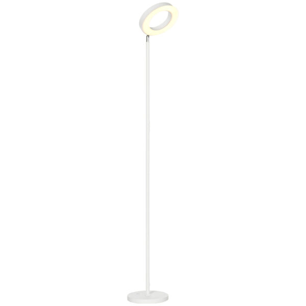 EasyComfort Earth Lamp compatibel met Alexa en Google Home, met RGB-licht, staal, Φ25x168 cm, wit