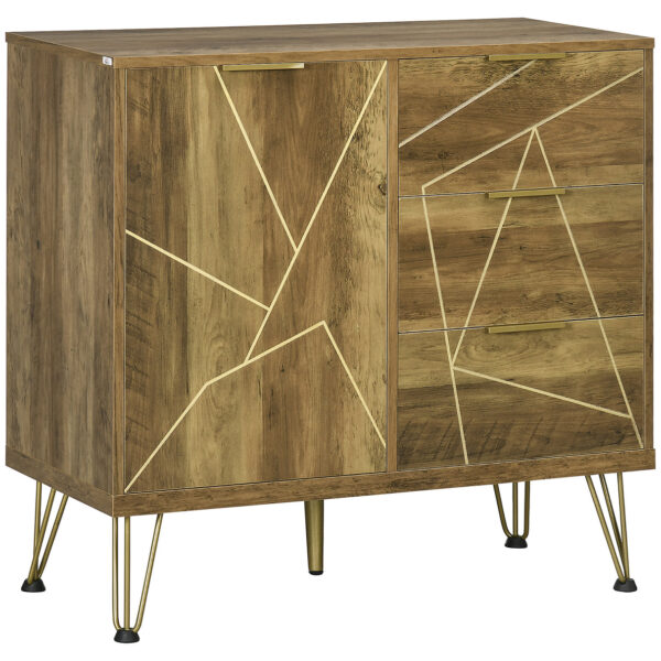 EasyComfort Mobile Multiuse with Wardrobe and 3 Wood and Steel Cassettes, 84x39x80.7cm, Bronze