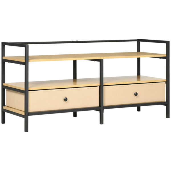 Easycomfort Mobile TV max 50" in Truck and Steel with 2 Rope with 2 Levels and 2 Cassettes, 120x40x59 cm