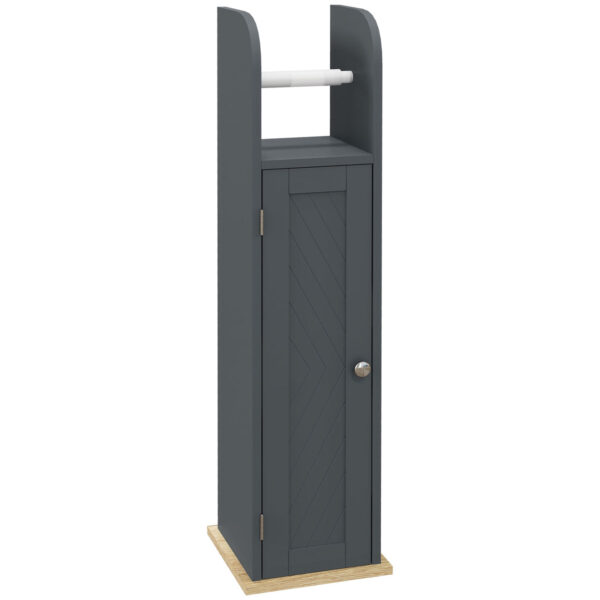 Easycomfort Bathroom Furniture with Bar and Wardrobe 3 Levels Adjustable, in MDF and Truck, Grey