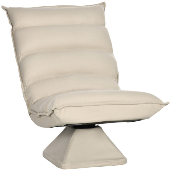 Easycomfort Stoffen Stoel 360° Verstelbaar en Kantelbaar 3 Niveaus 62x70x95cm, Beige