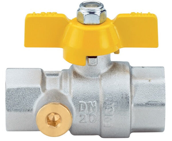 Enolgas Ball Valve Stop With Butterfly With Pressure Port For Gas Female Model 1'' Code S1437n36