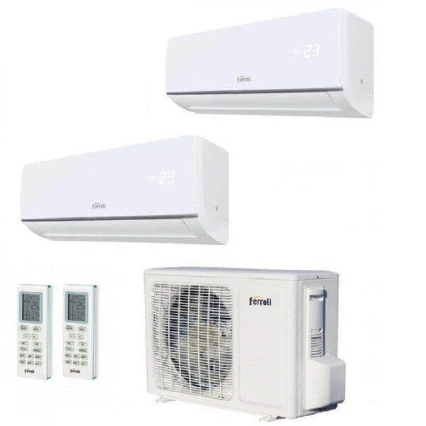 Ferroli Dual Split Inverter Airconditioner R32 ASTER M 3.2 serie 12000+12000 met 18-2 12+12