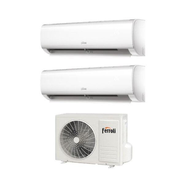 Ferroli Dual Split Inverter Airconditioner DIAMANT PLUS Serie M 7+12 met 14-2 R-32 Geïntegreerde Wi-Fi 7000+12000 - Nieuw