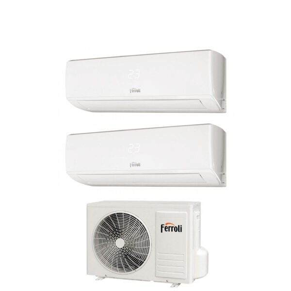 Airconditioner Ferroli Dual Split Inverter Serie GOLD 3.2 7+7 met 18-2 R-32 7000+7000