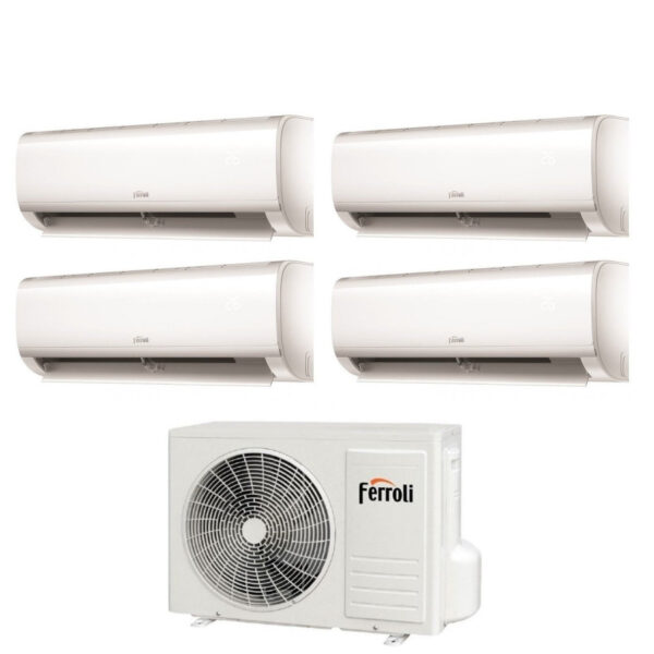 Airconditioner Ferroli Square Split Inverter Serie AMBRA M 7+7+7+18 met 28-4 R-32 Wi-Fi Geïntegreerd 7000+7000+7000+18000 - Nieuws