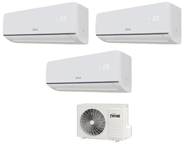 FERROLI PROEF SPLIT INVERTER AIRCONDITIONER ASTER M-serie 7+7+9 met 24-3 7000+7000+9000
