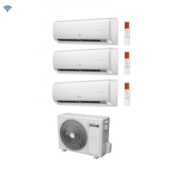 Air Conditioner Trial Split Inverter Giada Ferroli M 9000+9000+18000 btu with 27-3 Integrated Wi-Fi Alexa and Google HOME 9+9+18 - NOVITA