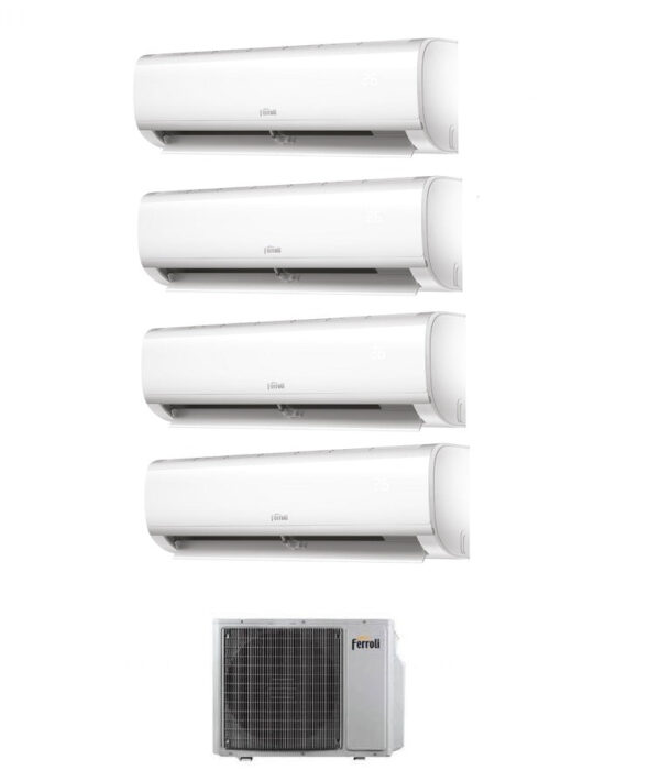 Airco Ferroli Vierkant Split R-32 Diamant M 7+9+9+9 met 28-4 - 7000+9000+9000+9000