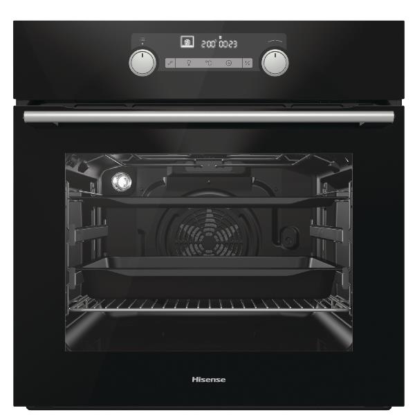Hisense BSA5329PG Multifunctionele inbouwoven 70 L 60 cm geventileerd met grillcapaciteit 70 liter 60 cm zwarte kleur