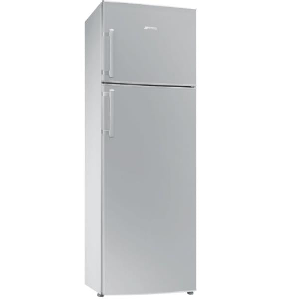 Vrijstaande statische gecombineerde koelkast 306 liter Smeg FD32FS Zilver HxBxD (175x60x60) Kristallen planken Omkeerbare deur Klasse A+