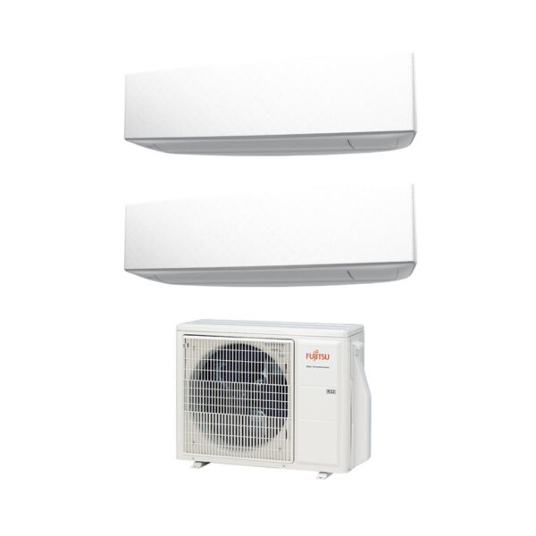 Fujitsu Dual Split Inverter Airconditioner KE 9+9 serie met AOYG18KBTA2 R-32 Wi-Fi Optioneel 9000+9000 Kleur Wit - Nieuw