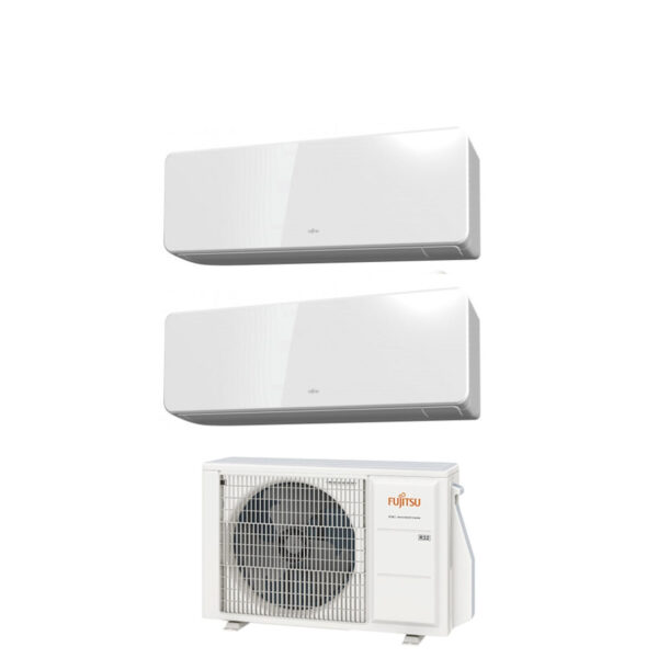 Airconditioner Fujitsu Dual Split Inverter Serie KG 7+9 met AOYG14KBTA2 R-32 Wi-Fi Optioneel 7000+9000