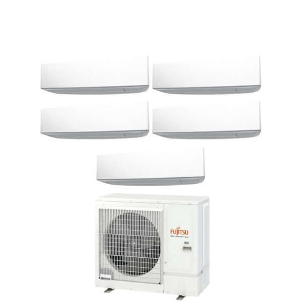 Fujitsu Penta Split Inverter Airconditioner KE WHITE serie 9+9+9+12+12 met AOYG36KBTA5 R-32 Geïntegreerde Wi-Fi 9000+9000+12000+12000 Witte kleur