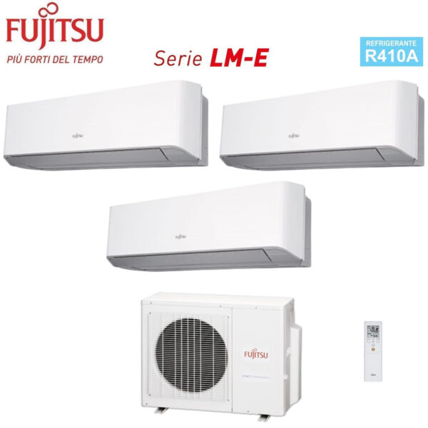 Fujitsu Trial Split Inverter Airconditioning LM Serie 9+9+12 met AOYG18L 9000+9000+12000 R-410
