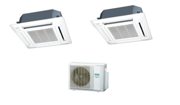 Dual Split Inverter Airconditioner Cassette Algemeen Fujitsu 7+7 met AOHG14LAC2 R-410 7000+7000