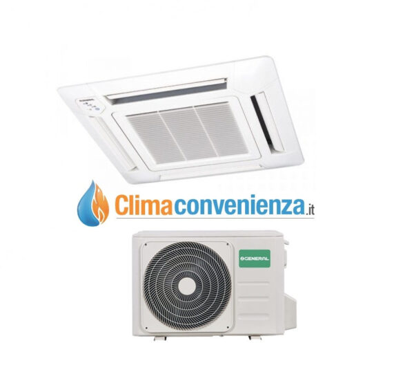 Airconditioner Fujitsu General Cassetta 4 Vie Inverter 12000 btu AUHG12LVLB A++