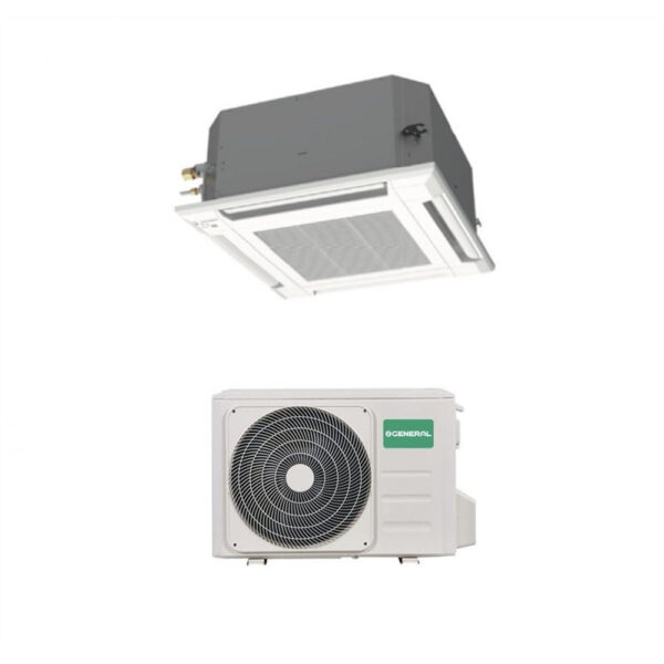 Fujitsu Algemene Airconditioner Circulaire Luchtstroom Cassette Inverter 30000 BTU AUX30KRLB Met Bedieningspaneel