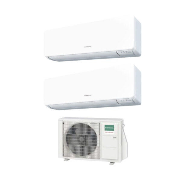 Air Conditioner General Fujitsu Dual Split Inverter Series KMTB / KMCC 9+12 with AOHG14KBTA2 R-32 Wi-Fi Optional 9000+12000