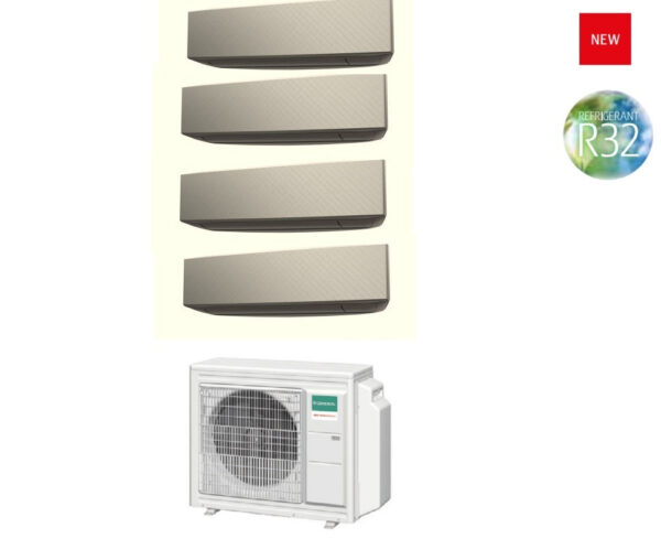 General Fujitsu Trial Split Inverter Air Conditioning KETA Silver 7+7+7+7 btu with AOHG30KBTA4 R-32 7000+7000+7000+7000 Wi-Fi Optional - New
