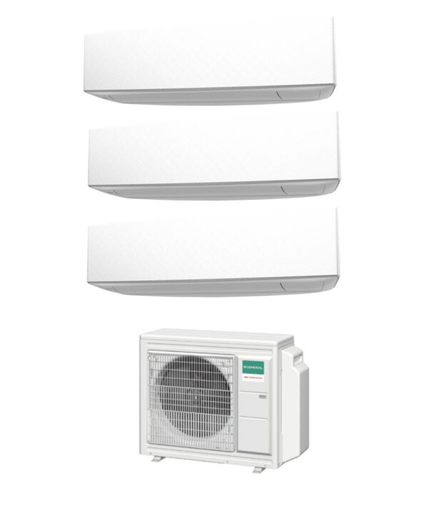 Algemene Fujitsu Trial Split Inverter Airconditioner KETA Wit 9+12+12 btu met AOHG24KBTA3 R-32 9000+12000+12000 Wi-Fi Optioneel - Nieuw