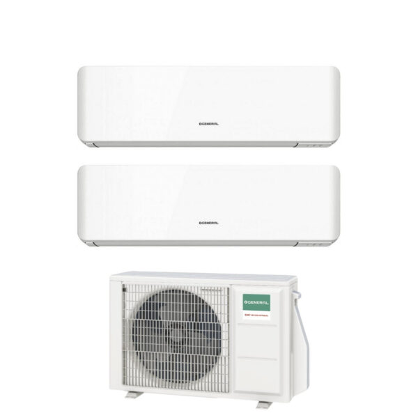 Dual Split Algemeen Fujitsu Standaard KM 7+12 met AOHG14KBTA2 R-32 Wi-Fi Geïntegreerd