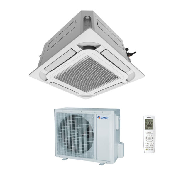 Gree 8-way cassette air conditioner 18000 Btu GUD50T/AT R-32 Wi-Fi Optional with Remote Control and Panel Included - New