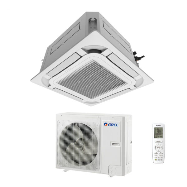 Gree 8-weg cassette airconditioner 48000 Btu GUD140T/AT R-32 Wi-Fi Optioneel Enkelfase met afstandsbediening en paneel inbegrepen - Nieuw