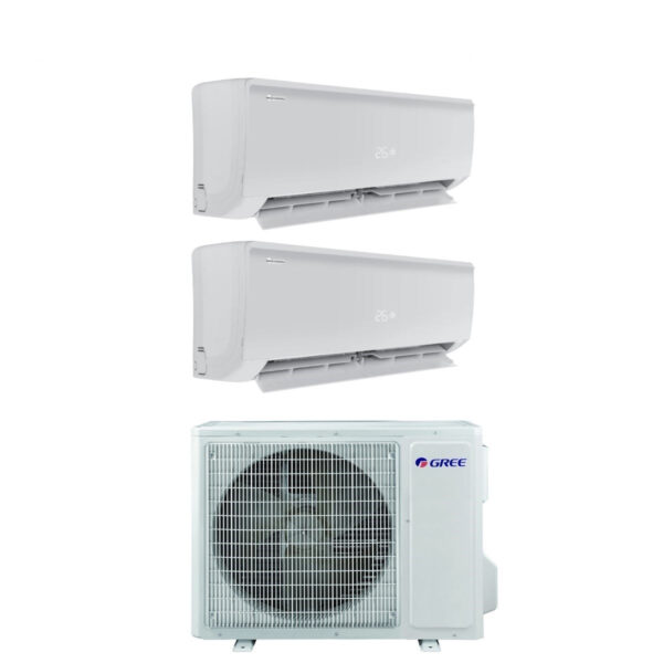 Gree Dual Split Inverter Air Conditioner BORA PLUS 9+9 series with GWHD(14)NK6OO R-32 Wi-Fi Optional 9000+9000