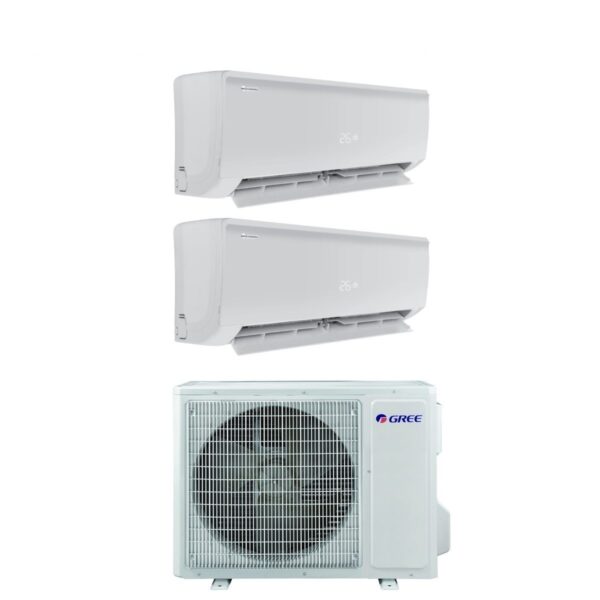 Gree Dual Split Inverter Airconditioner BORA PLUS 9+9 serie met GWHD(18)NK6OO R-32 Wi-Fi Optioneel 9000+9000