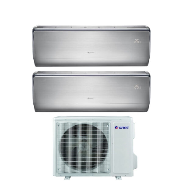 Gree Dual Split Inverter Airconditioner U-CROWN 9+9 serie met GWHD(14)NK6OO R-32 Geïntegreerde Wi-Fi 9000+9000