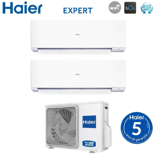 Airconditioner Haier Dual Split Inverter Serie EXPERT 9+15 met 2U50S2SM1FA-3 R-32 Wi-Fi Geïntegreerd 9000+15000
