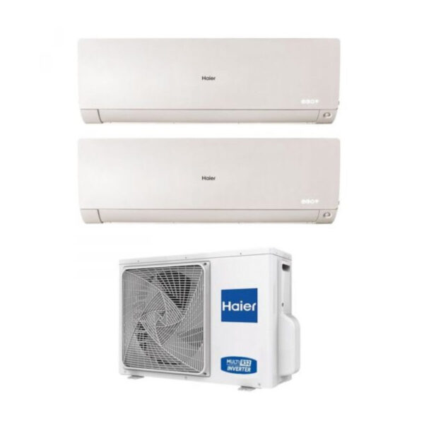 Air conditioner Haier Dual Split Inverter Series FLEXIS PLUS WHITE 9+12 with 2U40S2SM1FA R-32 Wi-Fi Integrated Color White 9000+12000