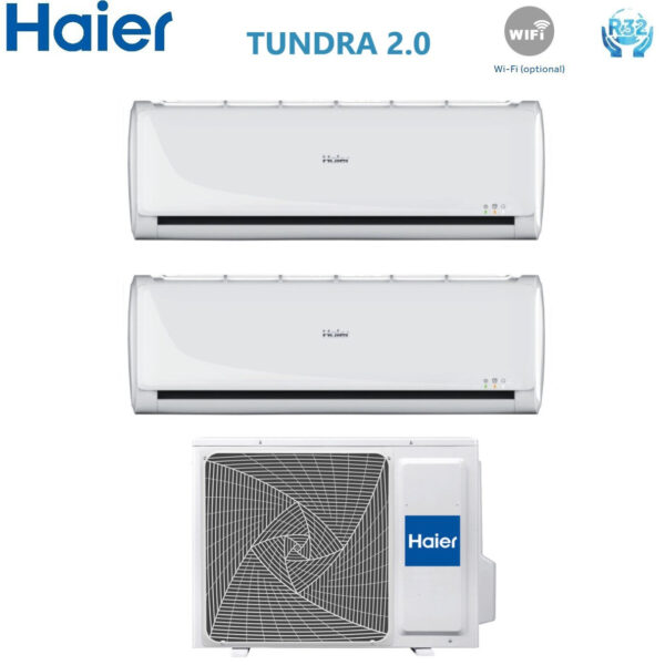 Haier Dual Split Inverter Air Conditioner TUNDRA 2.0 9+12 series with 2U50S2SF1FA R-32 Wi-Fi Optional 9000+12000 - New