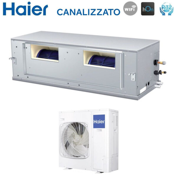 Haier Inverter Air Conditioning Ducted High Prevalence 48000 Btu ADH140H1ERG Three-Phase R-32 Wi-Fi Optional Haier YR-HRS01 Infrared Remote Control + RE-02 Receiver