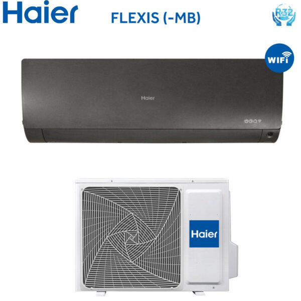 Airconditioner Haier Inverter Series FLEXIS ZWART 12000 Btu AS35S2SF1FA-MB R-32 Wi-Fi Geïntegreerd Kleur Zwart