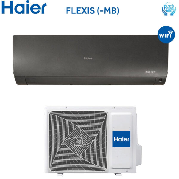 Airconditioner Haier Inverter Series FLEXIS ZWART 24000 Btu AS71S2SF1FA-MB R-32 Wi-Fi Geïntegreerd Kleur Zwart