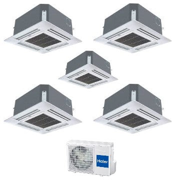 Haier Penta Split Cassette Airconditioner Classic Power Supermatch 9+9+9+12+12 met 5U34HS1ERA R-410 9000+9000+12000+12000