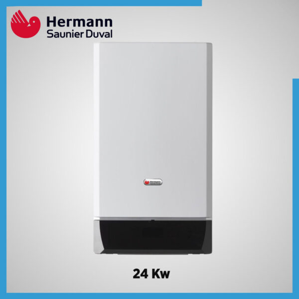 Hermann Saunier Duval condenserende gasketel model THEMIS CONDENS 24 kW Gpl complete rookgasafvoerset dubbele rookgasafvoer