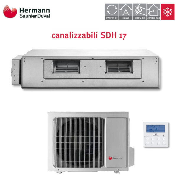 Hermann Saunier Duval Ducted Ducted Inverter Air Conditioner 18000 Btu SDH17-050 ND R-410 Class A