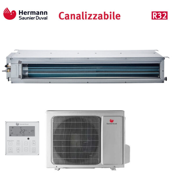 Hermann Saunier Duval Ducted Ducted Inverter Air Conditioner 18000 Btu SDH19-050 IDNI R-32 With Wire Control Included