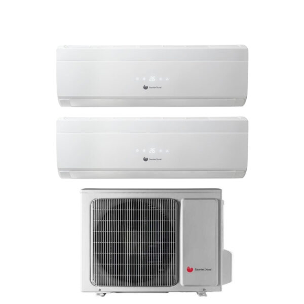 Hermann Saunier Duval Dual Split Inverter Airconditioner UNI COMFORT 12+18 serie met SDH19-070MC3NO R-32 Wi-Fi Optioneel 12000+18000