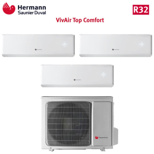 Hermann Saunier Duval Trial Split Inverter Airconditioner TOP COMFORT 7+7+9 serie met SDH20-070MC3NO R-32 7000+7000+9000