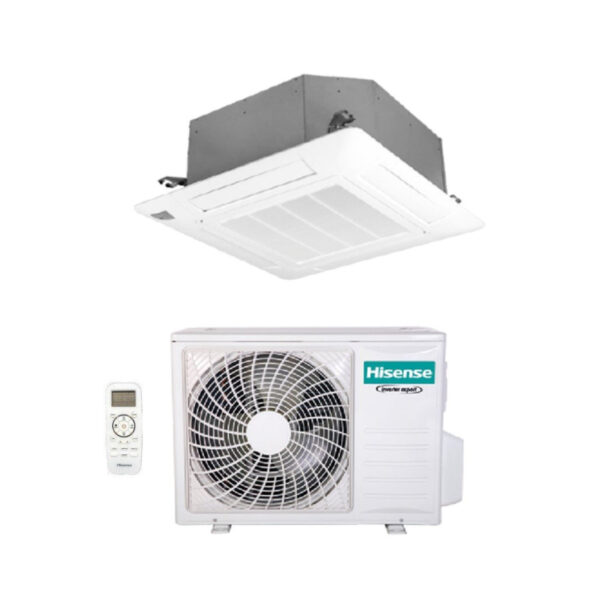 Hisense Cassette Airconditioner 30000 Btu AUC90UR4RGB4 R-32 Wi-Fi Optioneel met afstandsbediening en paneel inbegrepen - Nieuw