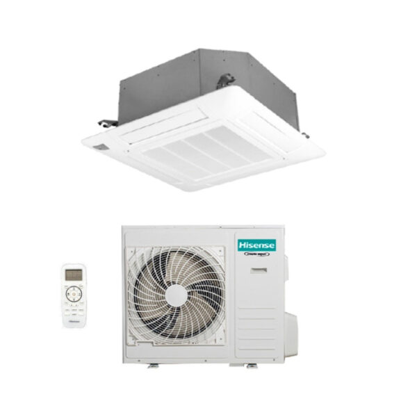 Hisense Cassette Airconditioner 36000 Btu AUC105UR4RGB4 R-32 Wi-Fi Optioneel met afstandsbediening en paneel inbegrepen - Nieuw