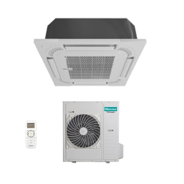 Hisense Cassette Airconditioner 42000 Btu AUC125UR4SHB3 + AUW125U4RT5 R-32 met Telecom en Paneel Inbegrepen