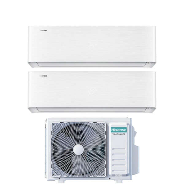 Air conditioner Hisense Dual Split Inverter Series ENERGY PRO X 9+9 with 2AMW42U4RGC R-32 Wi-Fi Integrated 9000+9000